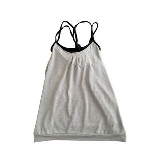 ATHLETA Grey Mesh Energize Yoga‎ & Fitness Tank Top Size Small #438703